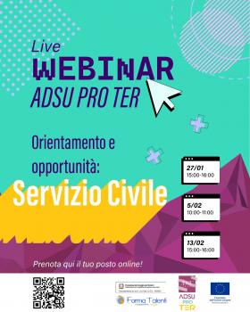 ADSU PRO TER: WEBINAR SERVIZIO CIVILE 