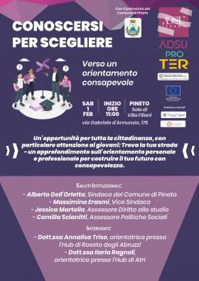 locandina evento orientamento 1 feb 2025 pineto